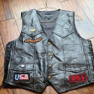 Rebel Ryder leather motorcycle vest